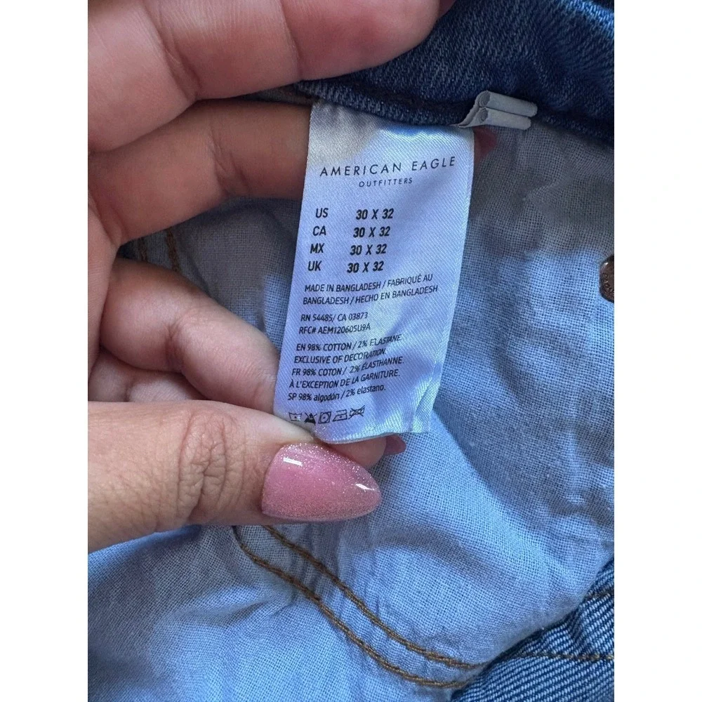 American Eagle Outfitters Airflex+ Straight Skinny Jeans Medium Wash Size‎ 30x32